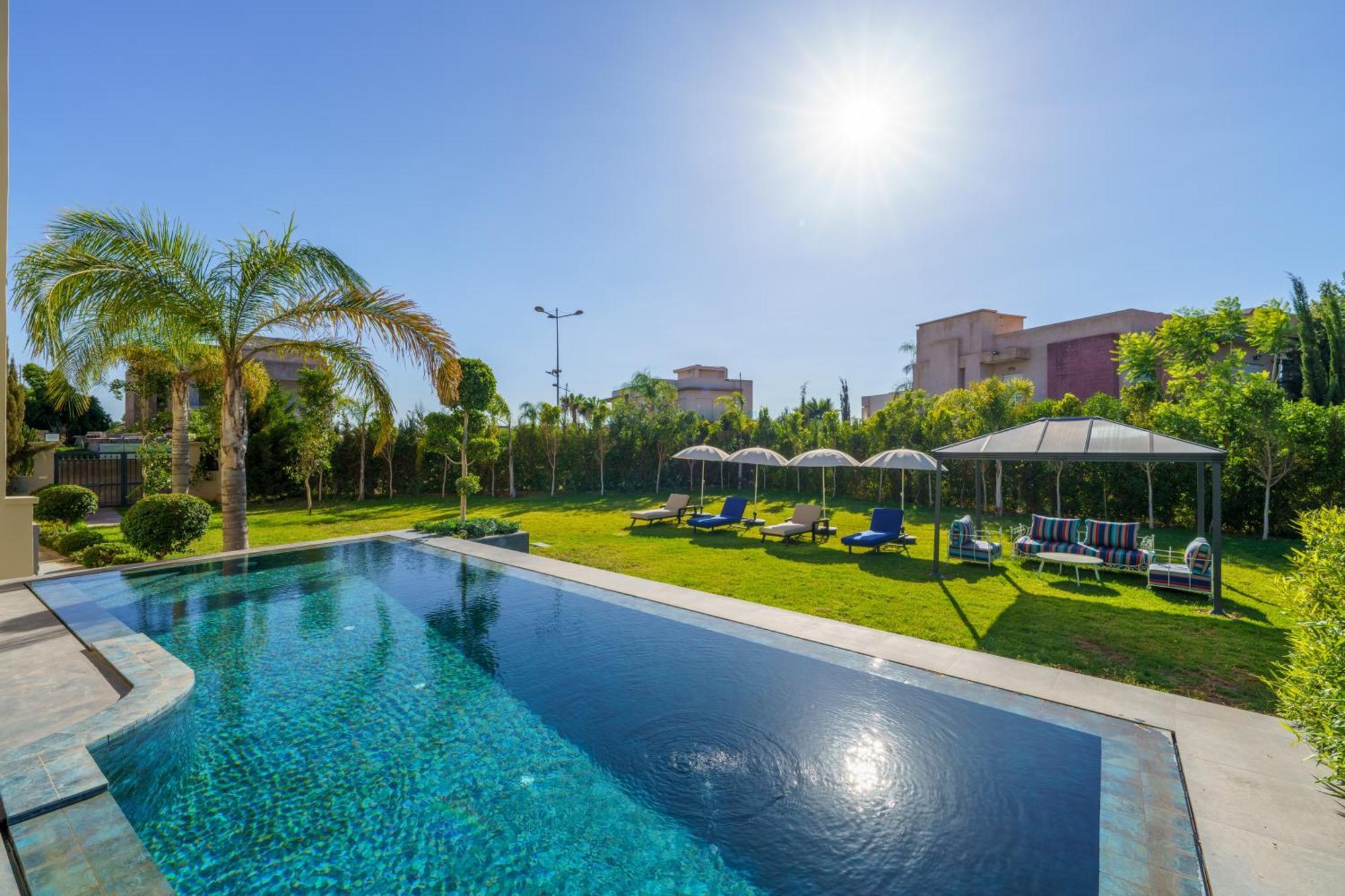 Villa Naciri En Plein Golf Avec Vue Sur Atlas Marrakesh Exterior foto